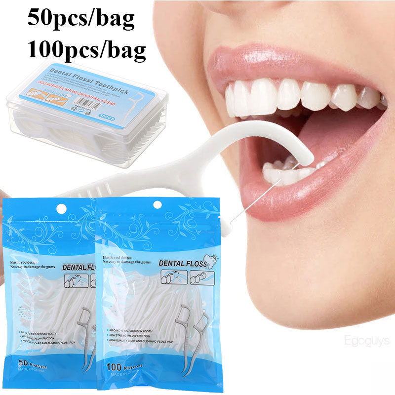 Best of 50 / 100PCS Dental Floss Oral Hygiene Disposable Toothpicks Dental Floss Pick Interdental Brush Tooth Clean Stick Teeth Health Reviews & Tips