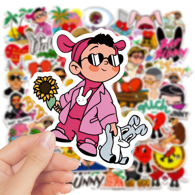 bad bunny , funny sticker  Sticker for Sale by Kiara3000