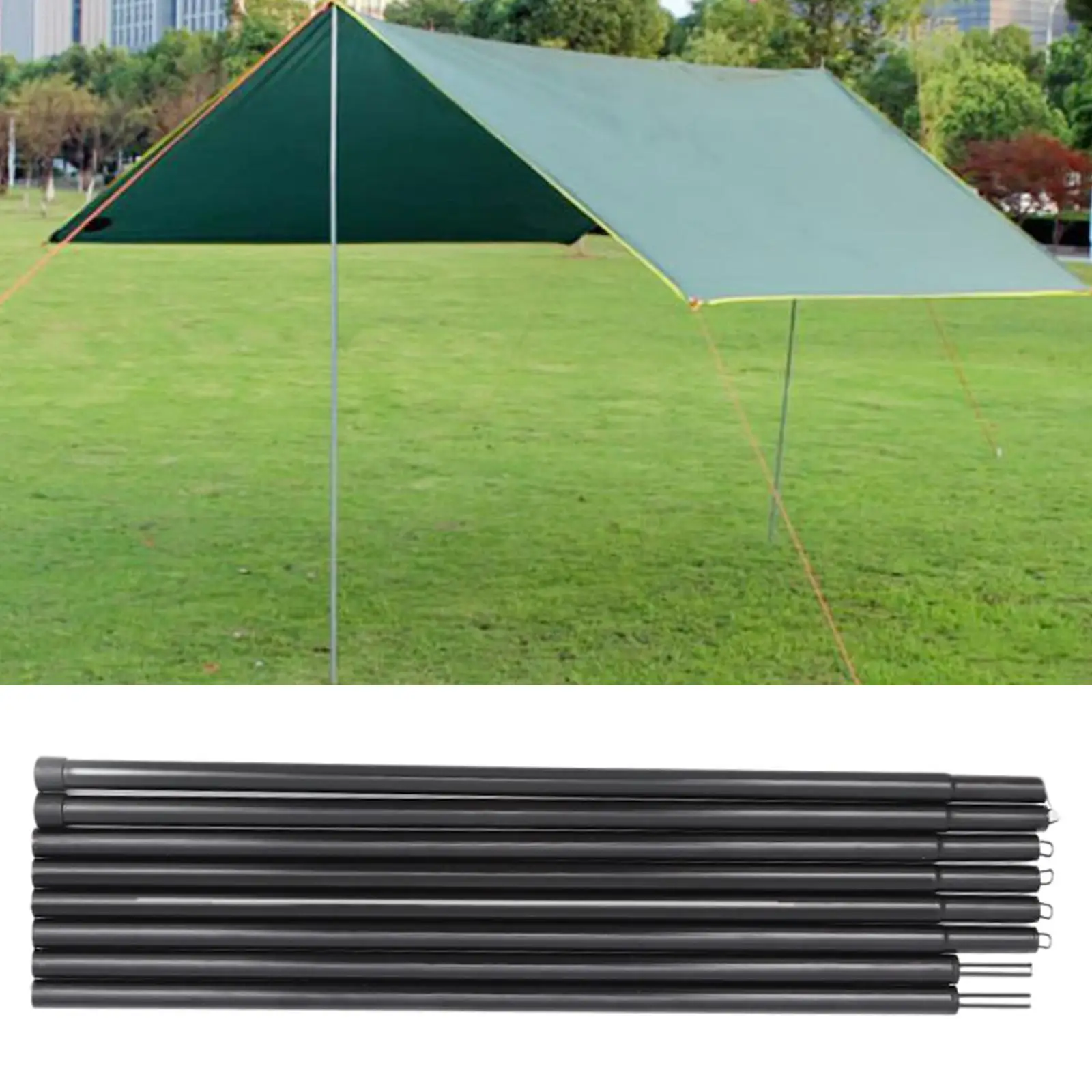 Tent Support Rod, Collapsible Anti Rust Heat Resisting Replacement Accessorie Canopy  for  Beach Shelter Tarp Awning Fishing