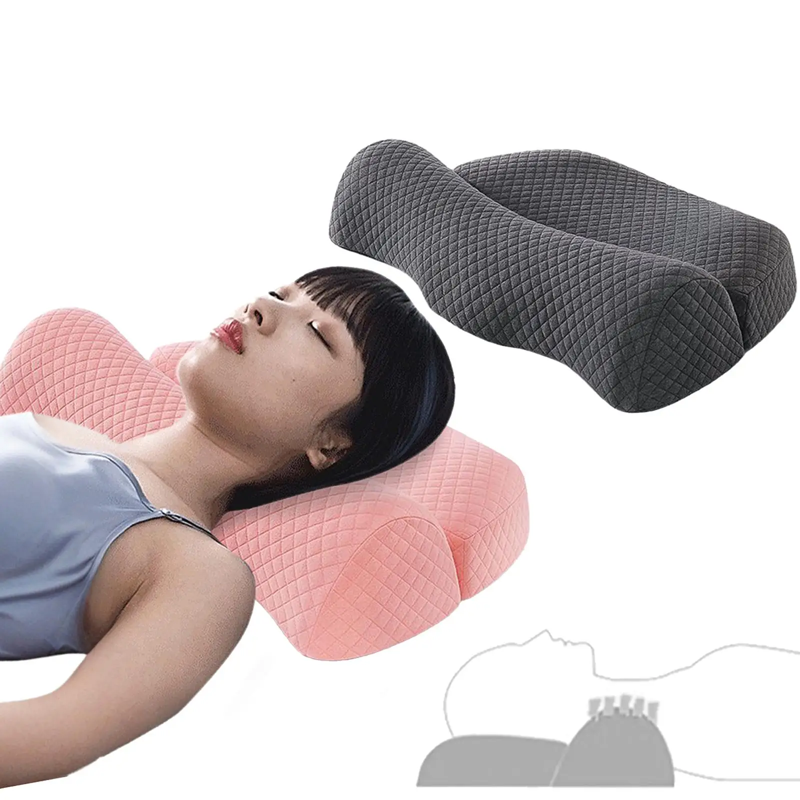 Neck Support Pillow Ergonomic Sleeping Bed Pillow Memory Foam Pillow for Side