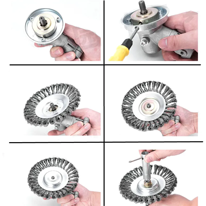 6/8 Zoll Kohlenstoffstahldraht Bruchsicher Abgerundete Kante Unkrauttrimmer Kantenkopf Power Rasenmäher Garten Unkrautbürste Rasenmäher – Detail 7