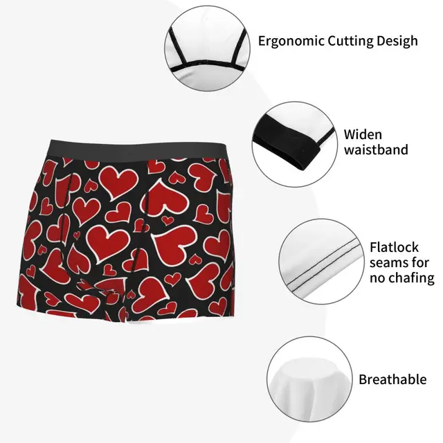 Man Heart Love Underwear Romantic Valentines Day Sexy Boxer Briefs Shorts  Panties Male Breathable Underpants - Boxers - AliExpress