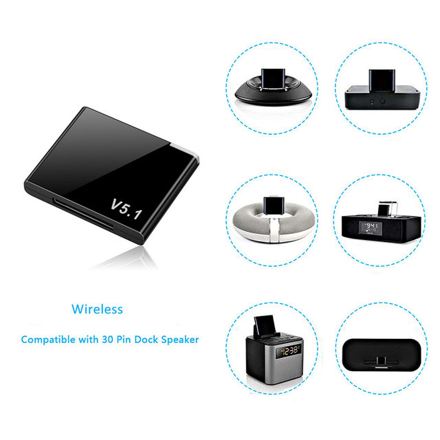 Adaptateur Bluetooth 30 Broches Pour SoundDock Bose - Stream Sans Fil Depuis IPhone, Android, Version 5.1