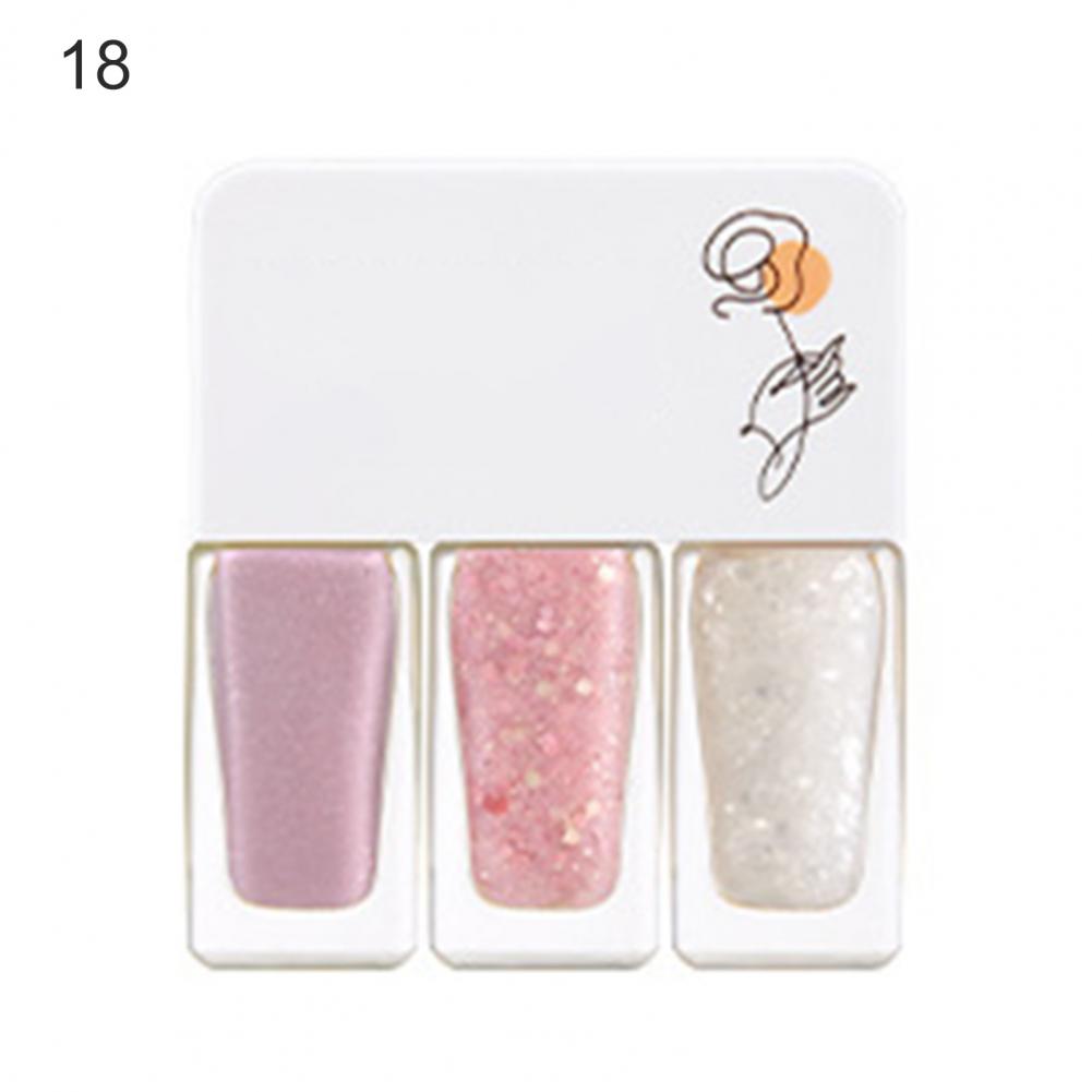 3Pcs/Set Water-Based Gel Nail Polish Set - 12g, Quick-Dry, DIY 3-in-1 Nail Art