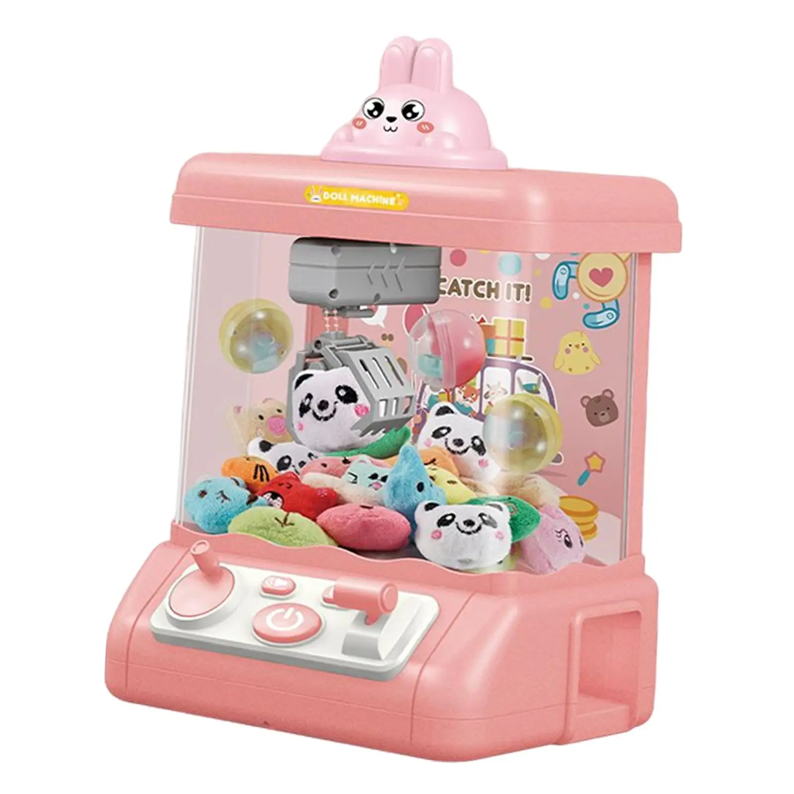 Household Claw Machine with Music and Lighting Arcade Game Gifts DIY Catching Doll Machine Grabber Machine Claw Toy for Children