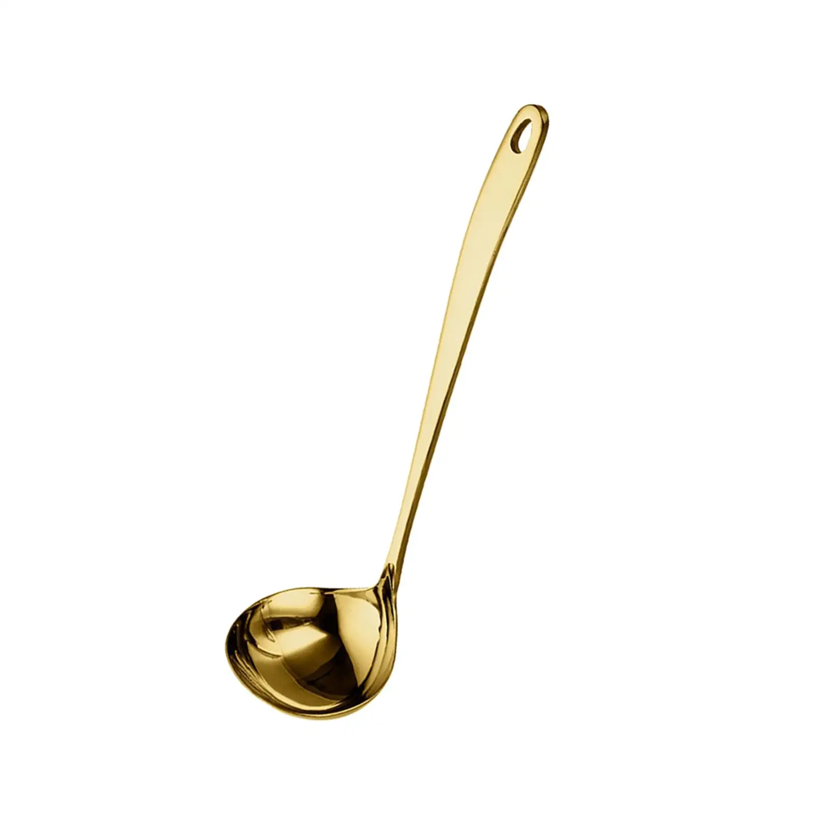 Cooking Spoon Hanging 10.6`` Stainless Steel Portable Multipurpose Cooking Ladle for Trip Dumplings Banquet Soup Picnic