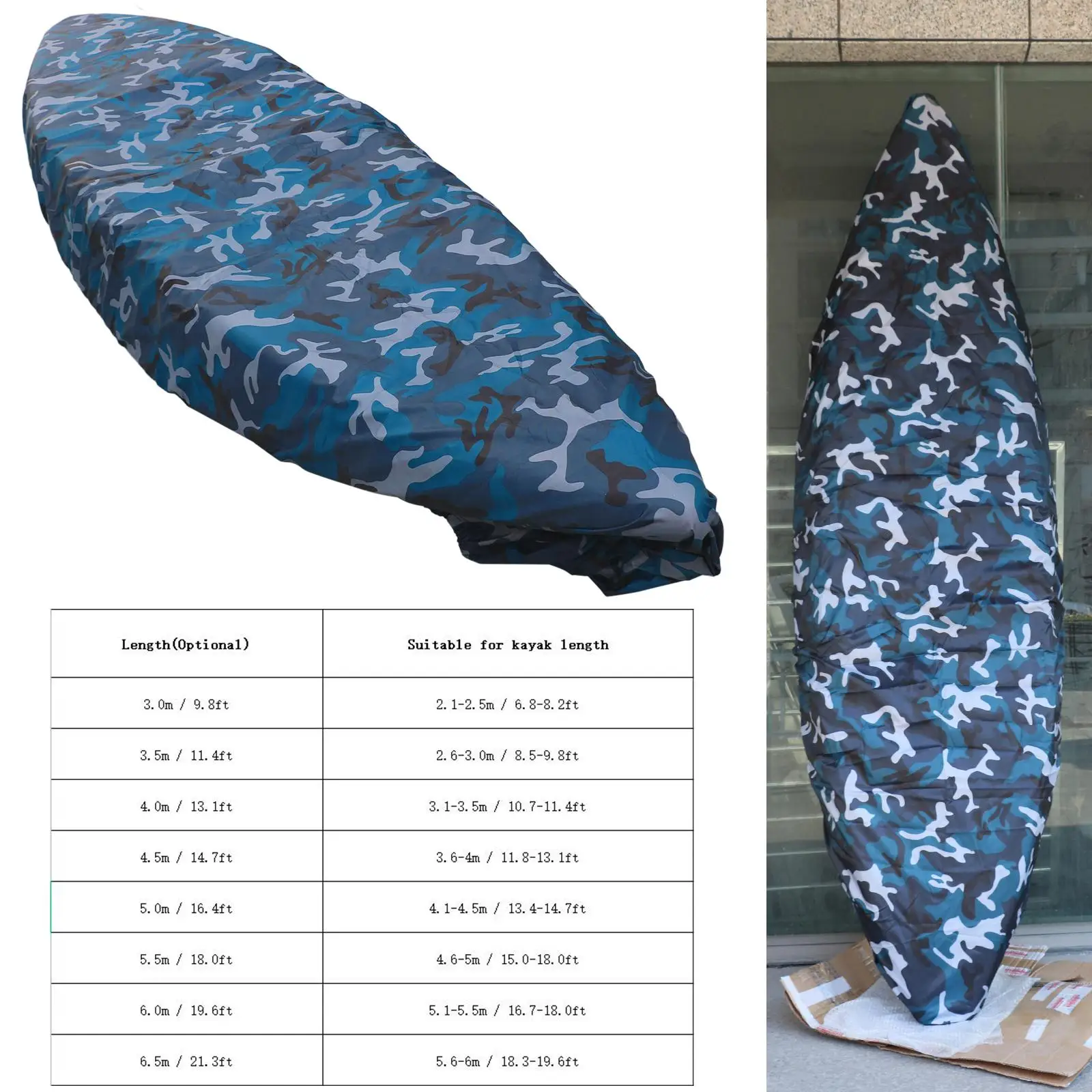 Oxford Fabric Kayak Cover Boat Paddle Board Cover Outdoor Storage Shield