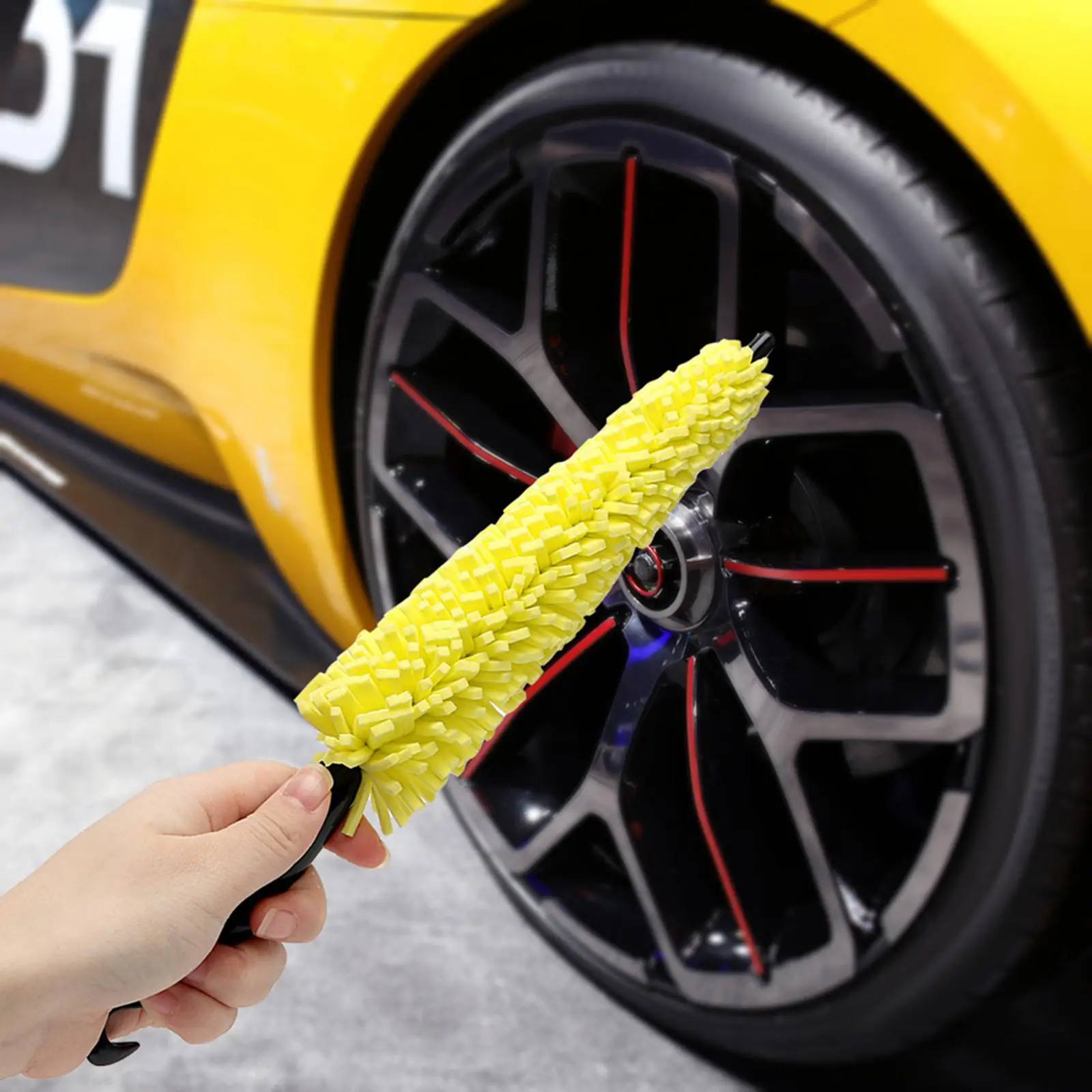 Car Wheel Tire Cleaning Brush Tool Rim Scrubber Detailing Brush Supplies for SUV