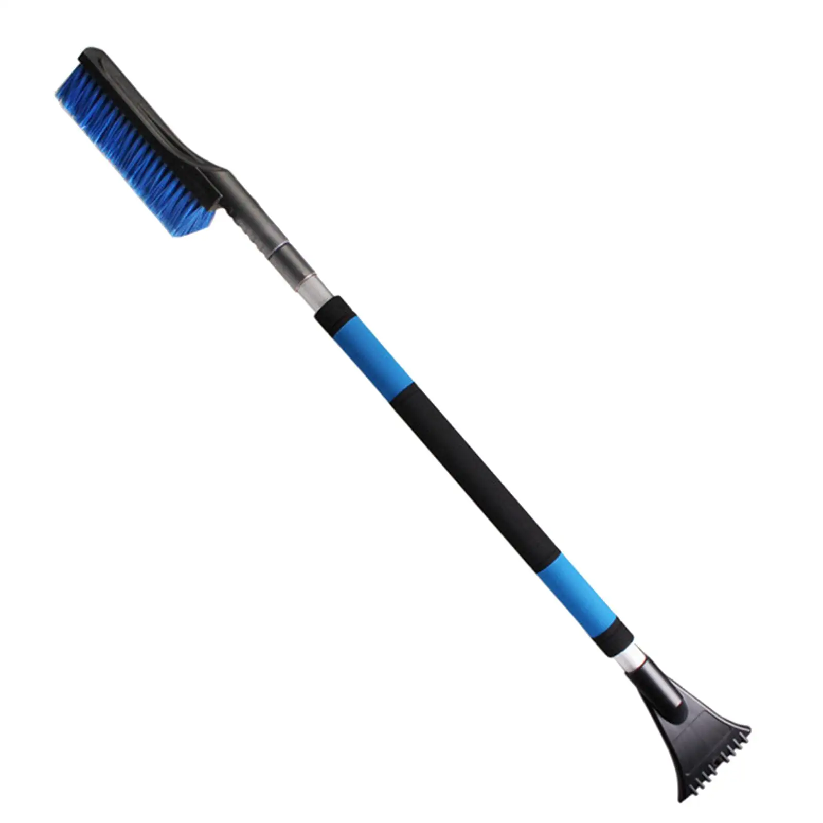 Winter Extendable Ice Scraper Snow Brush Durable ABS Material 2-In-1 Snow Removal Tool ,Extend from 100-140cm for Longer Reach