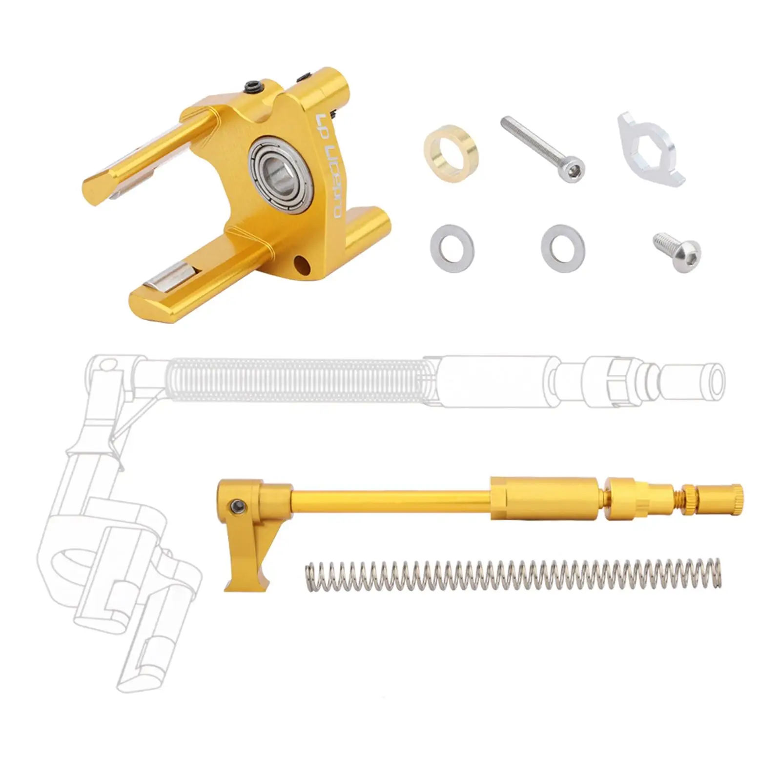 Lightweight Derailleur Set Spare Parts with Spring Einfach zu installieren Gear Cable Anchorage for Fold Bike Compatible 2