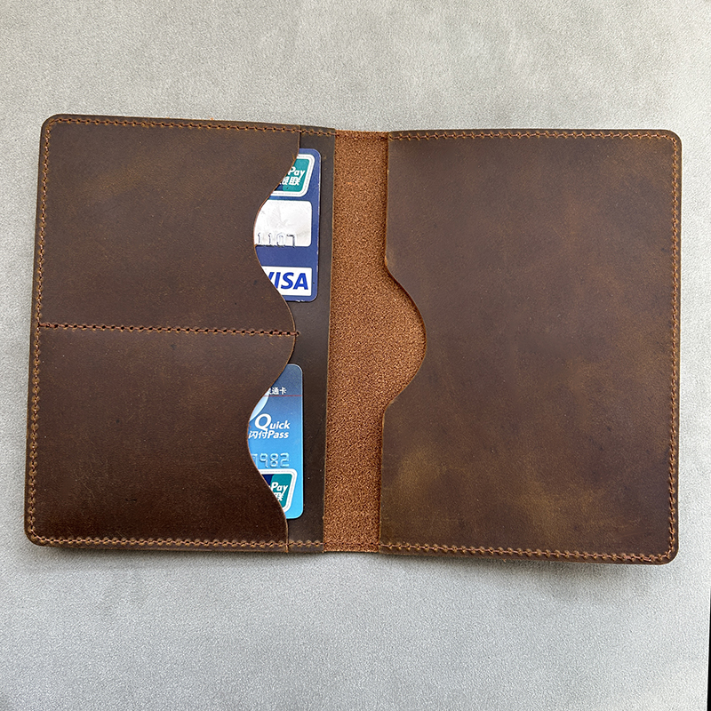 Personal isierte Leder Pass hülle für Herren Leder mit Namen 100% individuell gravierte Pass halter Voll narben leder Pass – Detail 2