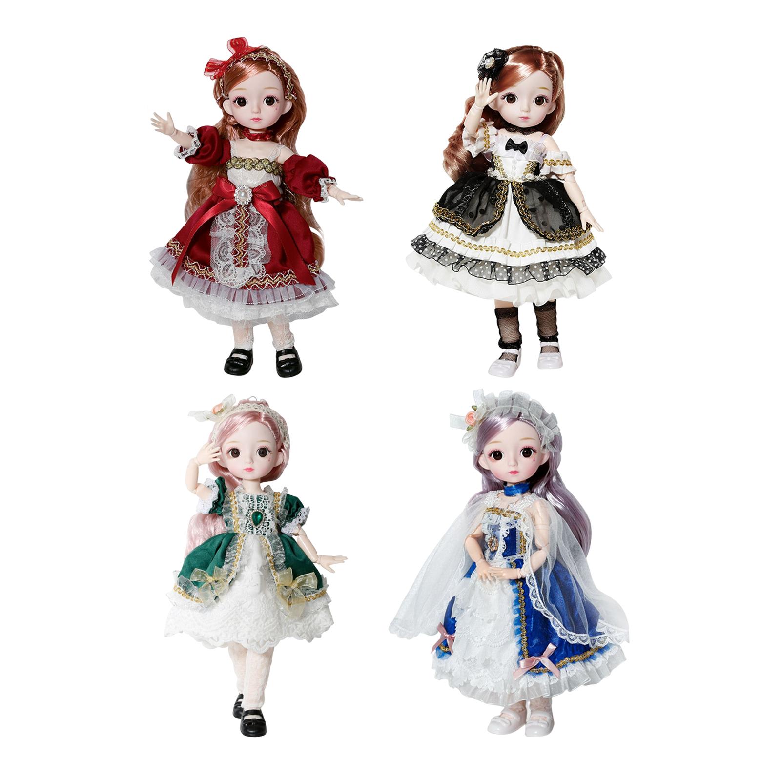 1/6 BJD Doll Delicate Makeup with Wig Change Clothes Movable Joint Variety of Shapes Dress SD Girl Doll for Cosplay Gift