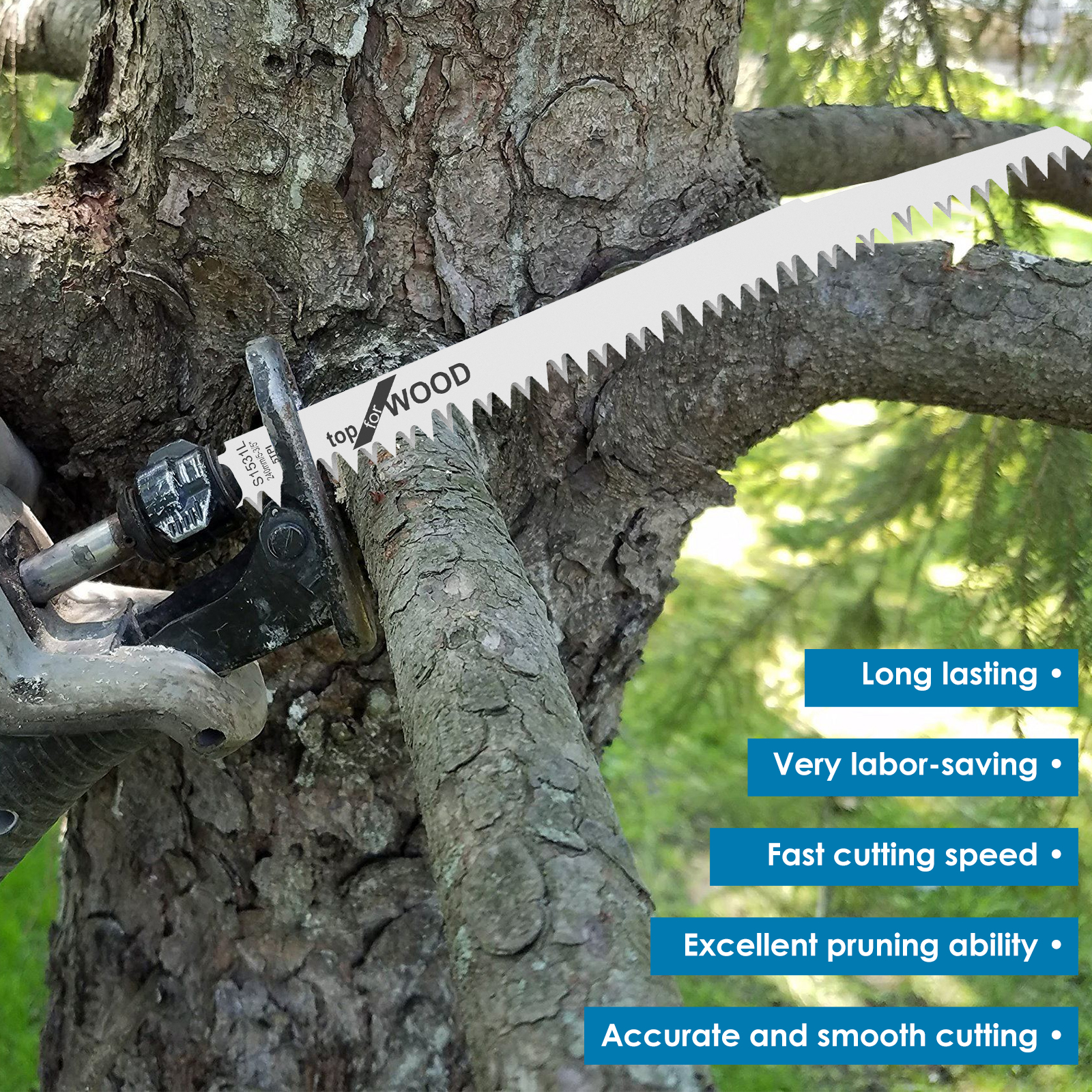 Description Picture 3 of item12Pcs Reciprocating Saw Blade 6/9 Inch 6/5TPI High Carbon Steel Pruning Saw Blade Sharp Fast Cutting Saw Blade Woodworking Tool
