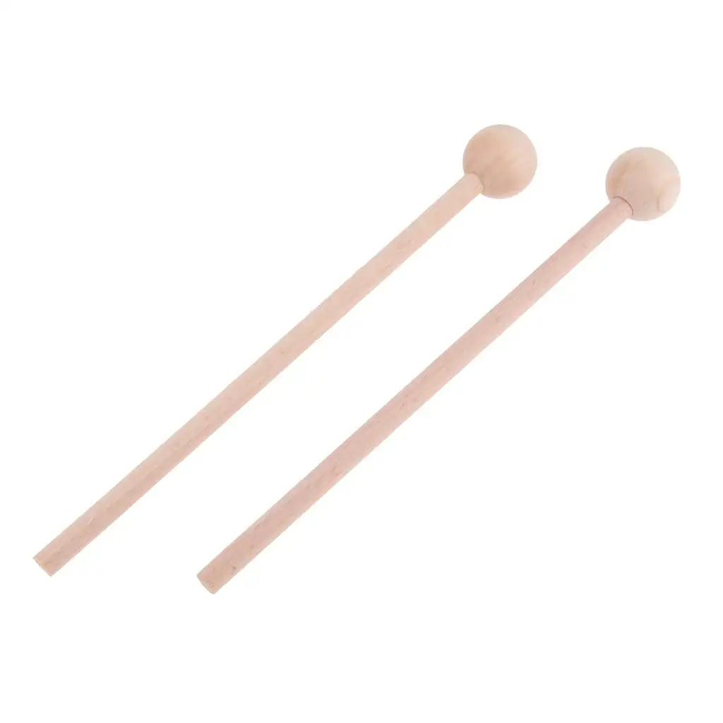 1 Pair Polished Xylophone Chime Mallets Drum Sticks Hard