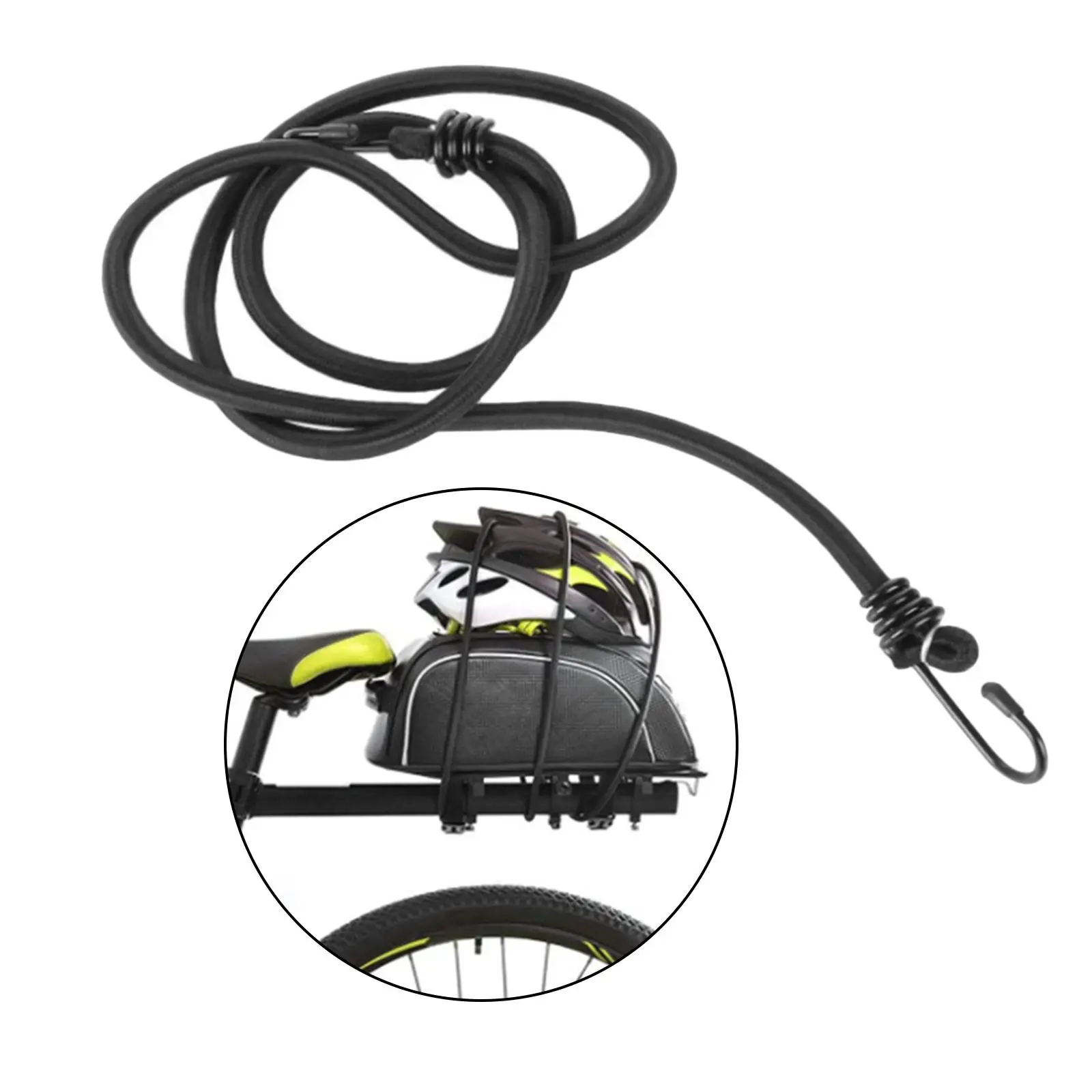 Car Bike Baggage Bungee Cords Motorcycle Bungie Straps Latex Tensioning Belts Strong Elastic Tie Down with Metal Two Hooks