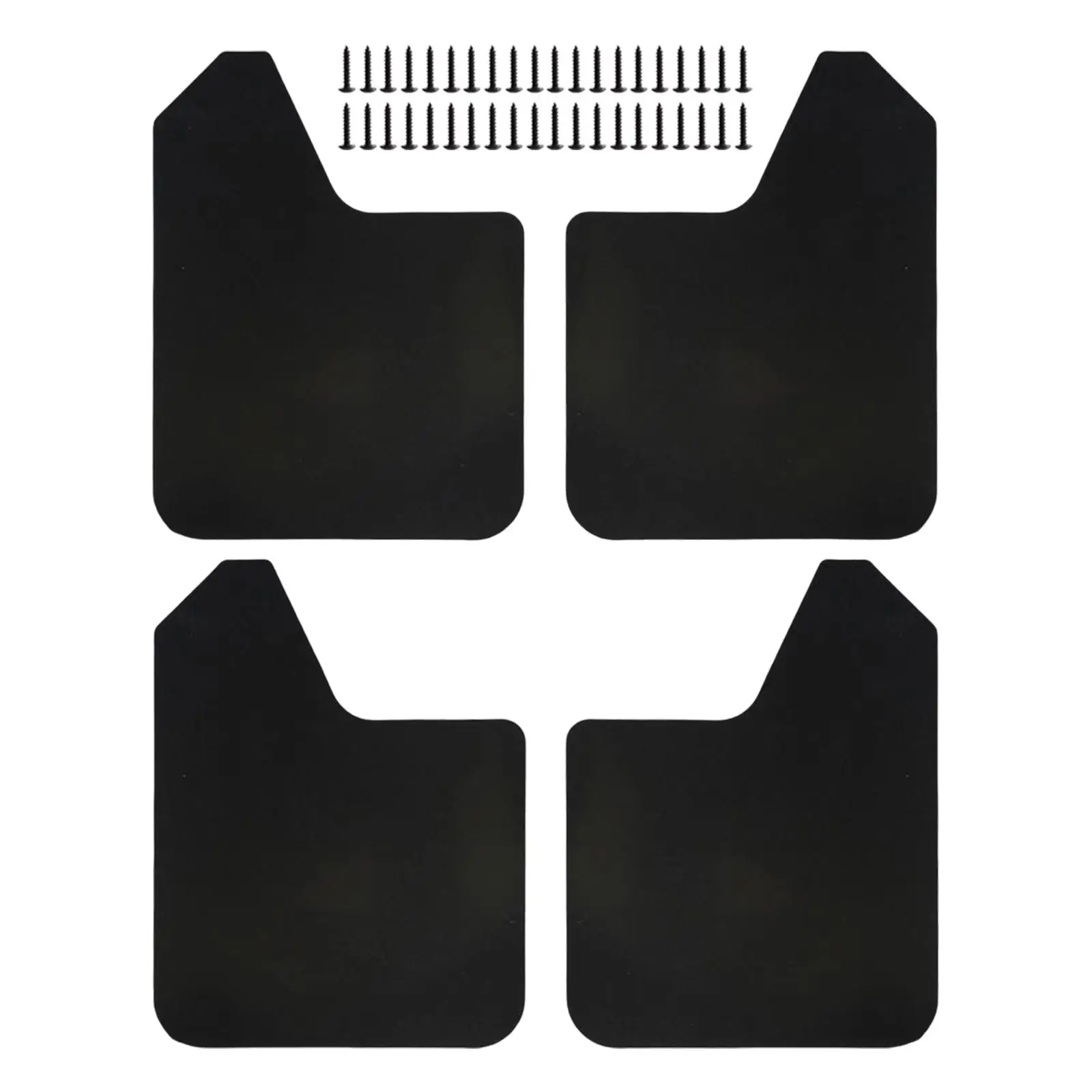 4Pieces Mudflaps Flaps Front and Rear Universal Black for Truck Car