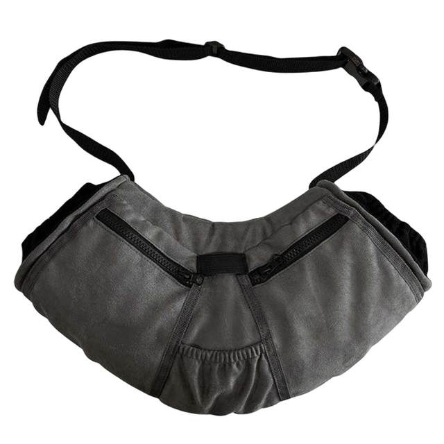 Thicken Hand Muff Camping Hand Warming Pouch Cold Weather Gloves Adjustable Shoulder Strap Hand Warmer for Climbing Skiing