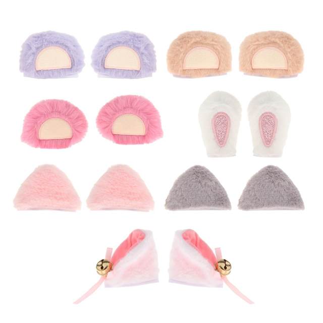 Ears Helmet Decor Soft Funny Creative Cute Durable Plush Helmet Accessories for Motorcycling Snowboarding Biking Skating Riding