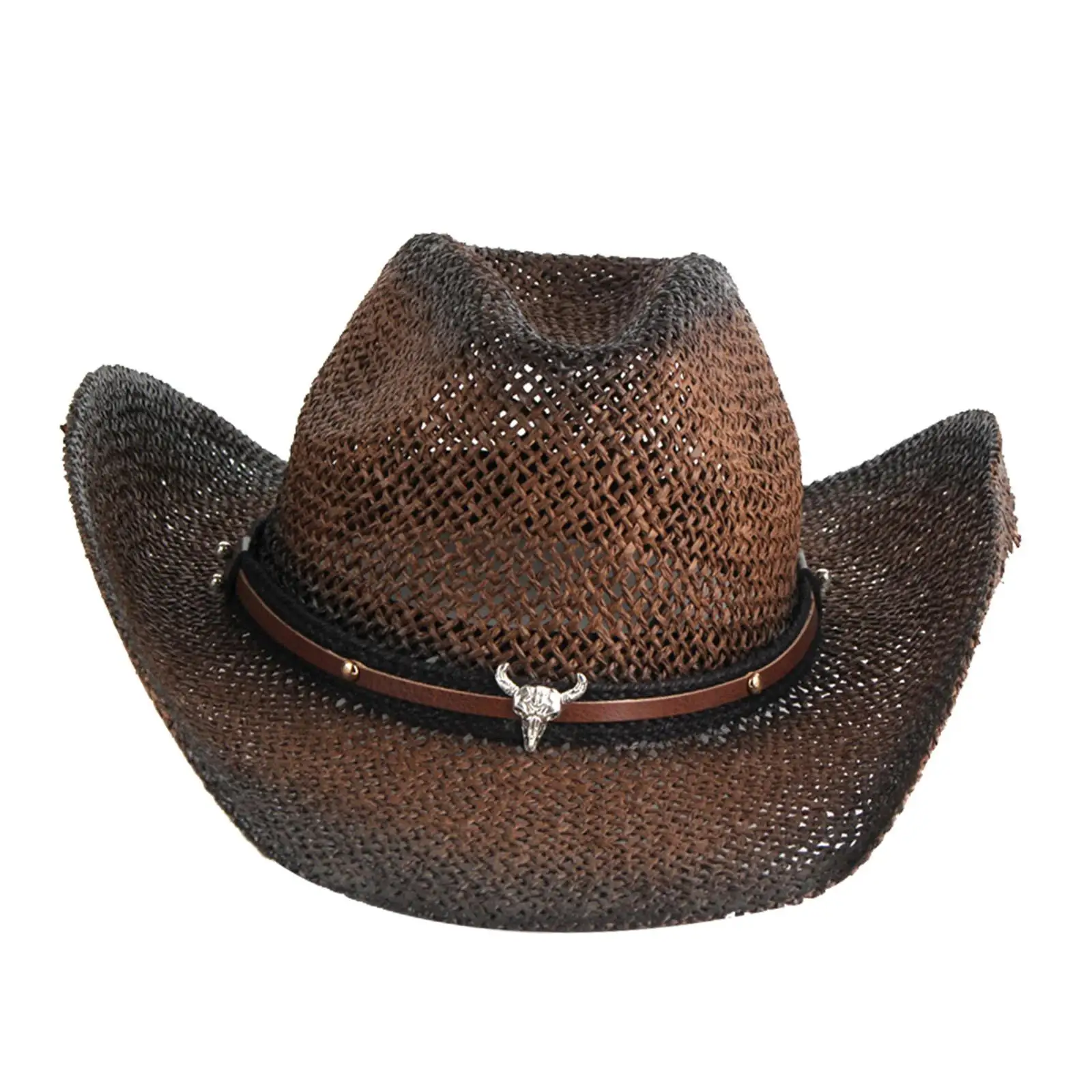 Western Straw Cowboy hat Couple hat Sunscreen Hat Cowboy Hats for Beach Horseback Riding Rodeo Festival Outdoor