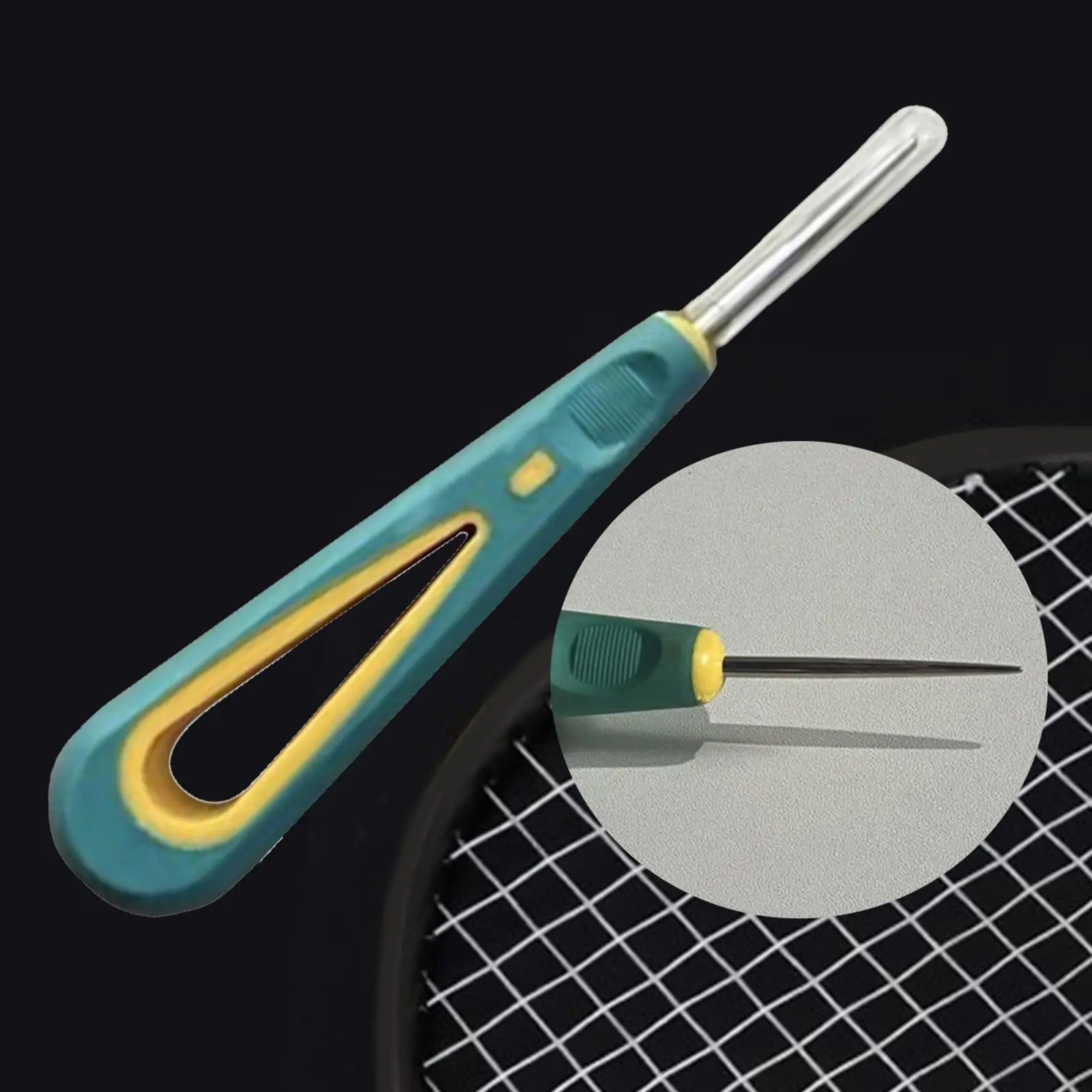 Durable Badminton Racket Stringing Awl Stringing Machine Tool PU Leather Shoes Repair Professional Sewing Awl for Tennis Sports