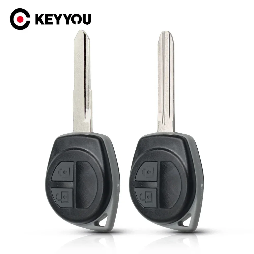 KEYYOU 2 Tasten Ersatz Fernbedienung Auto Schlüssel Shell Für Suzuki Grand Vitara SWIFT Mit Gummi Taste Pad Fob HU133R/TOY 43 Klinge – Detail 3