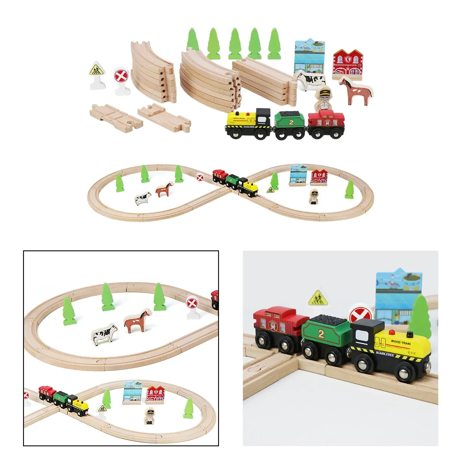 Train Set Building Kit Train Tracks Toy Party Favors for Toddlers Children