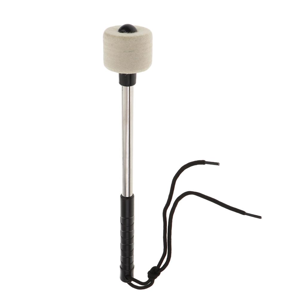 Professional Drum Hammer Mallet Stainless Steel Handle for Marching Band Bass Drum Percussion Parts
