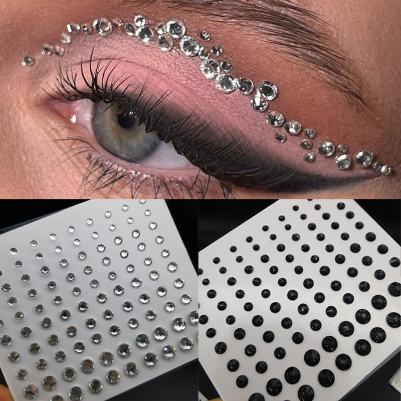 Best of 3D Pearl Crystal Face Makeup Jewels Sticker Fashion Temporary Tattoo Diamond Eyeliner Eyeshadow Halloween Eye Rhinestone Makeup Reviews & Tips