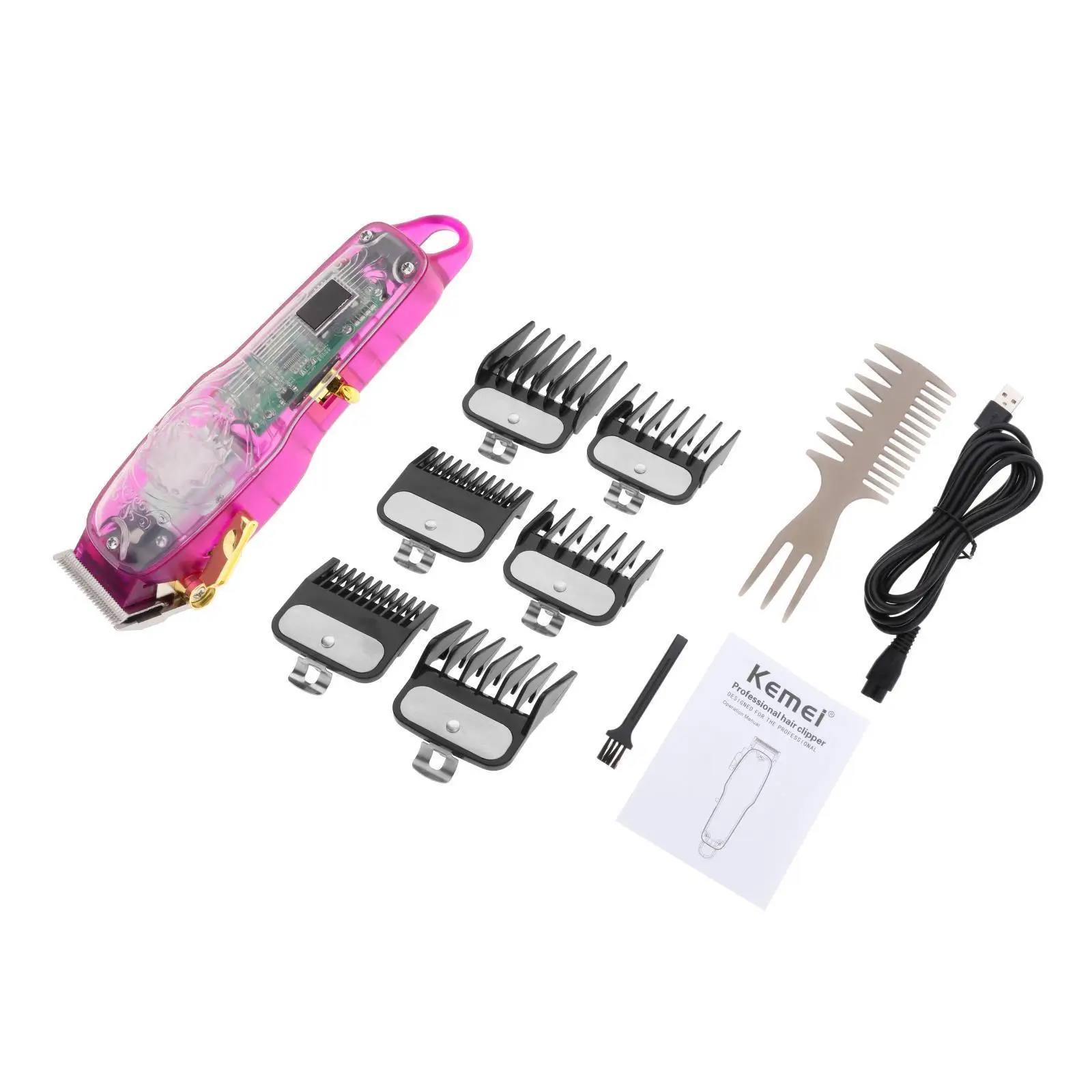 Pro Hair Trimmer Clippers Shaving Machine Cutting Beard Cordless Barber Set