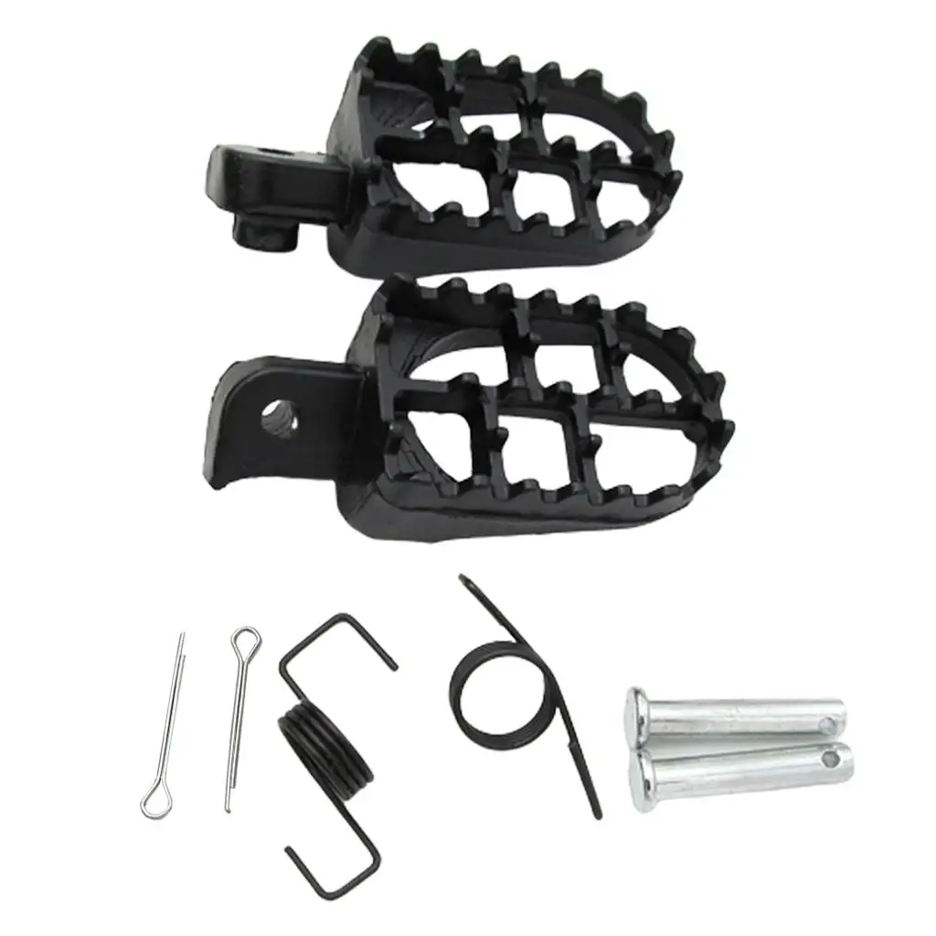 Black Billet Motorcycle WIDE Foot Pegs Pedal Pads for/CRF 50/70