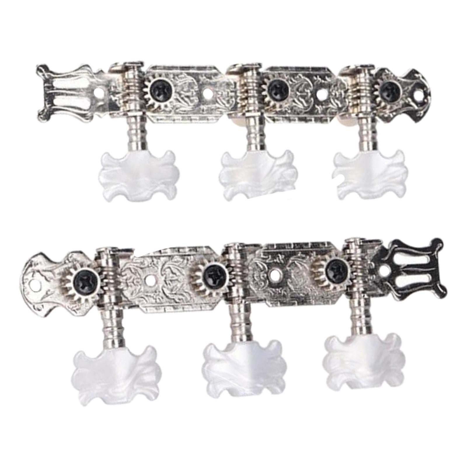 2 Pieces Metal Guitar String Tuning Pegs Machine Heads Tuners Keys for Classical Guitar Accessories