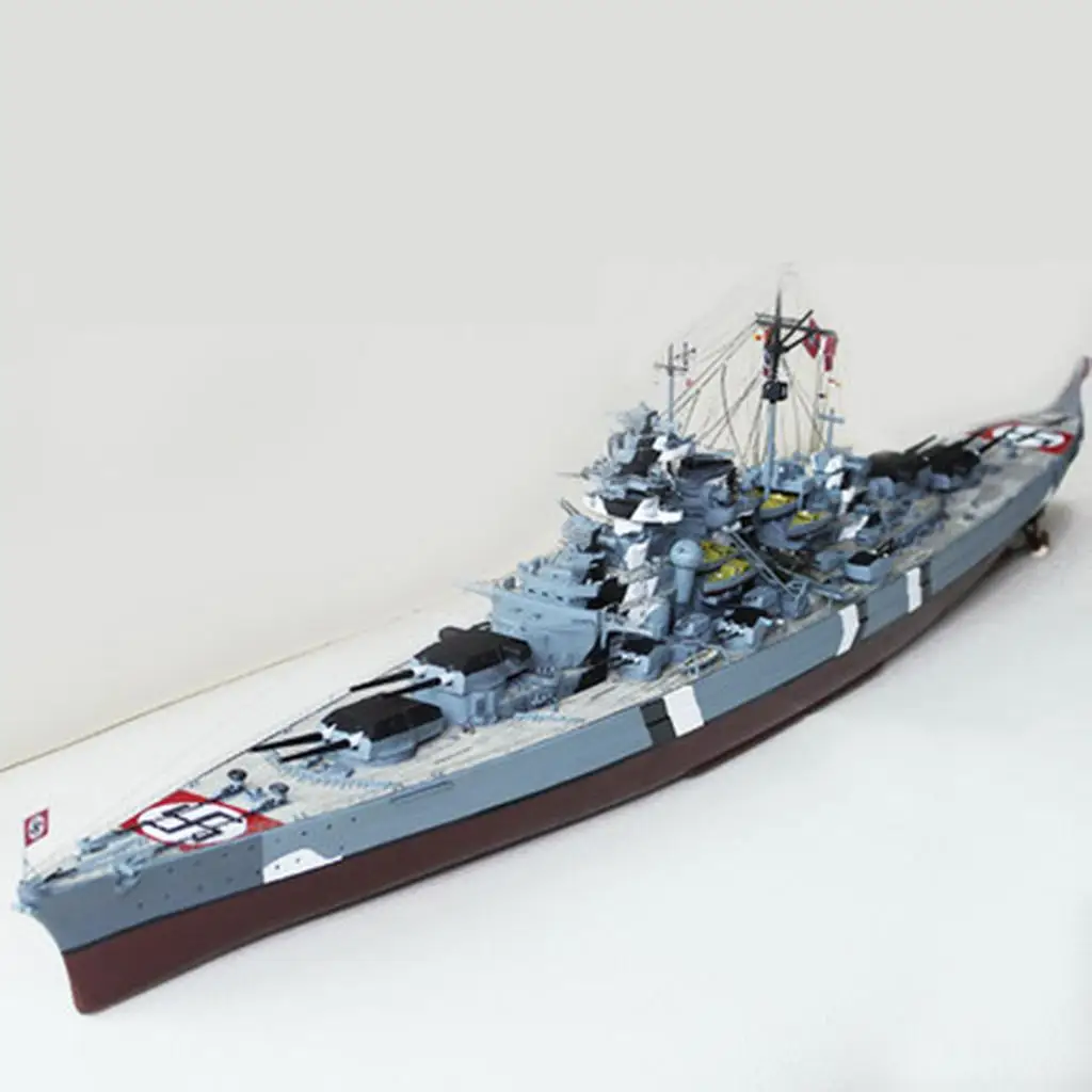 1/700 Scale German Bismarck Battleship WWII Army Battleship Model Puzzle Toy