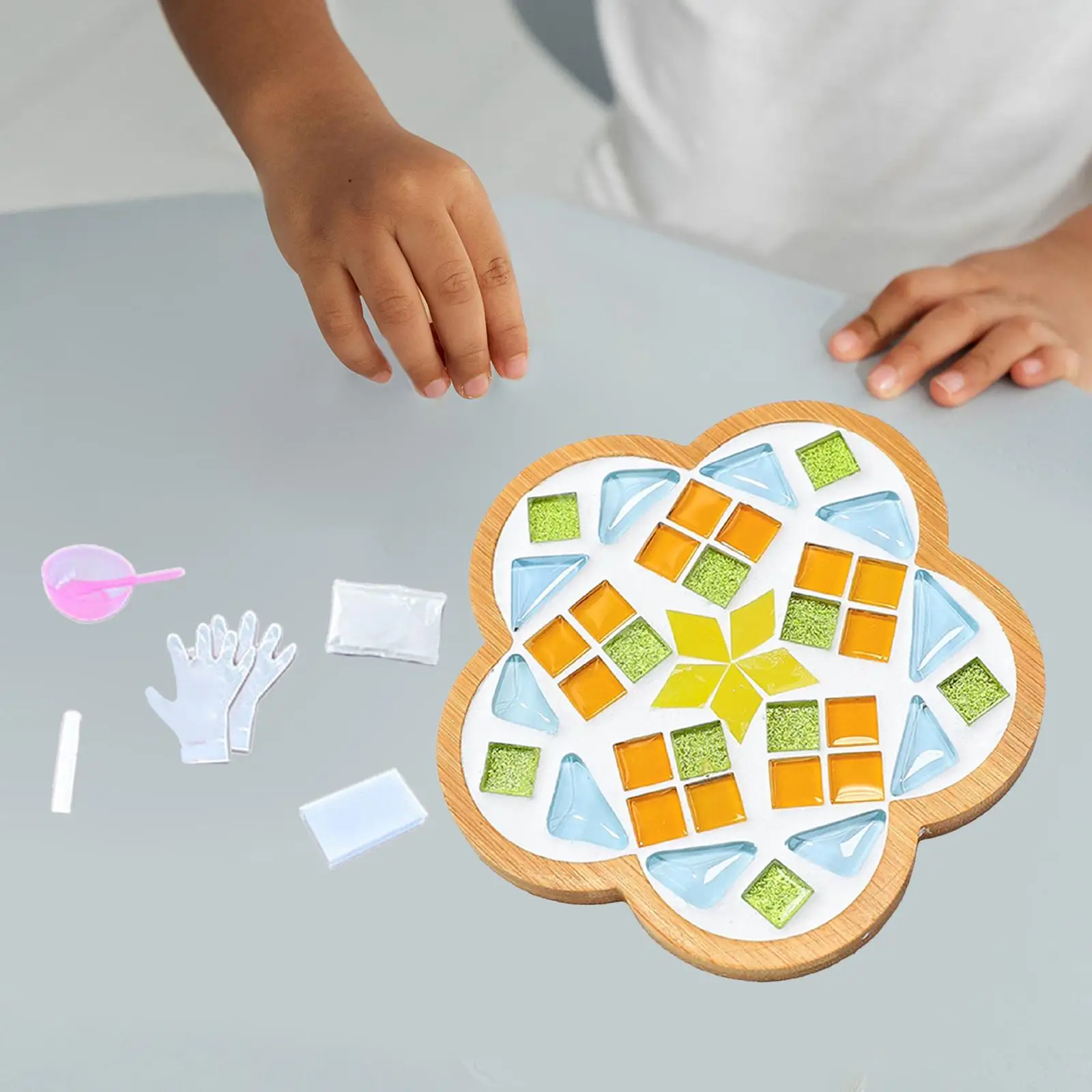 DIY Mosaic Coaster Cup Holder Creative Mosaic Materials Holiday Gift Place