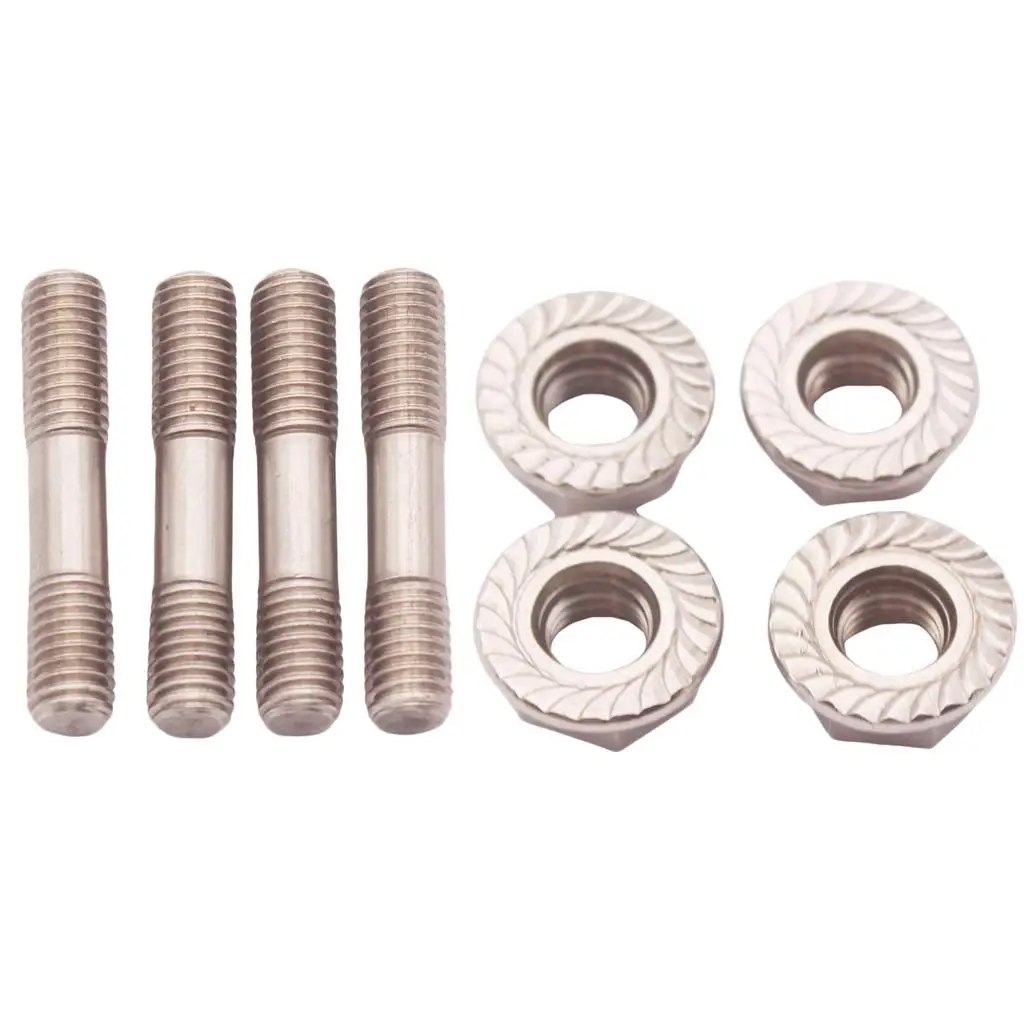4Set 304  M8X1.25 Stud & Flange Nuts for T25 T28 Turbo Exhaust System