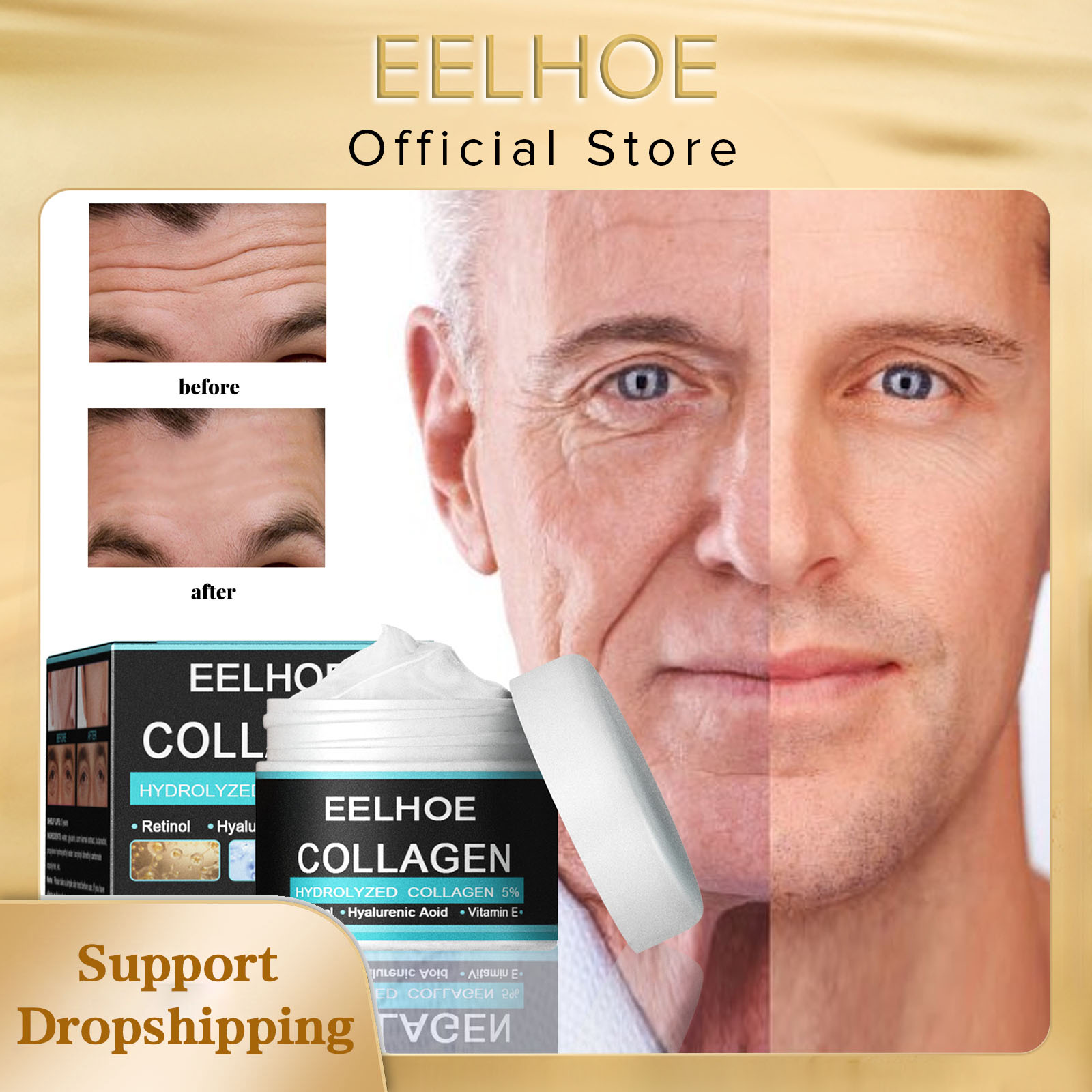 Best of Eelhoe Collagen Anti Aging Face Cream Hyaluronic Acid Remove Wrinkle Firming Lifting Whitening Moisturizing Men Facial Skin Care Reviews & Tips