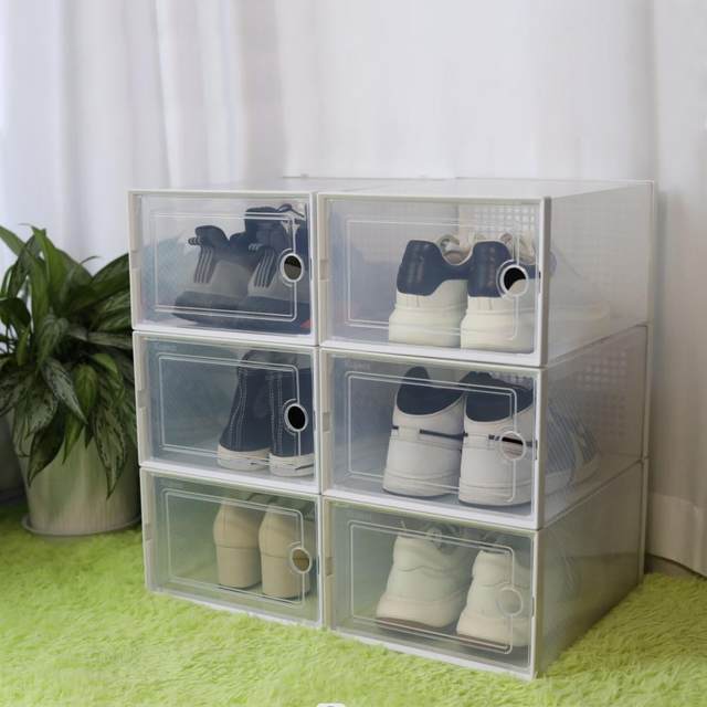 1pcs Transparent Plastic Box Drawer Box Shoes Storage Case Home Sneaker  Organization Cabinet rangement key box bureau - AliExpress