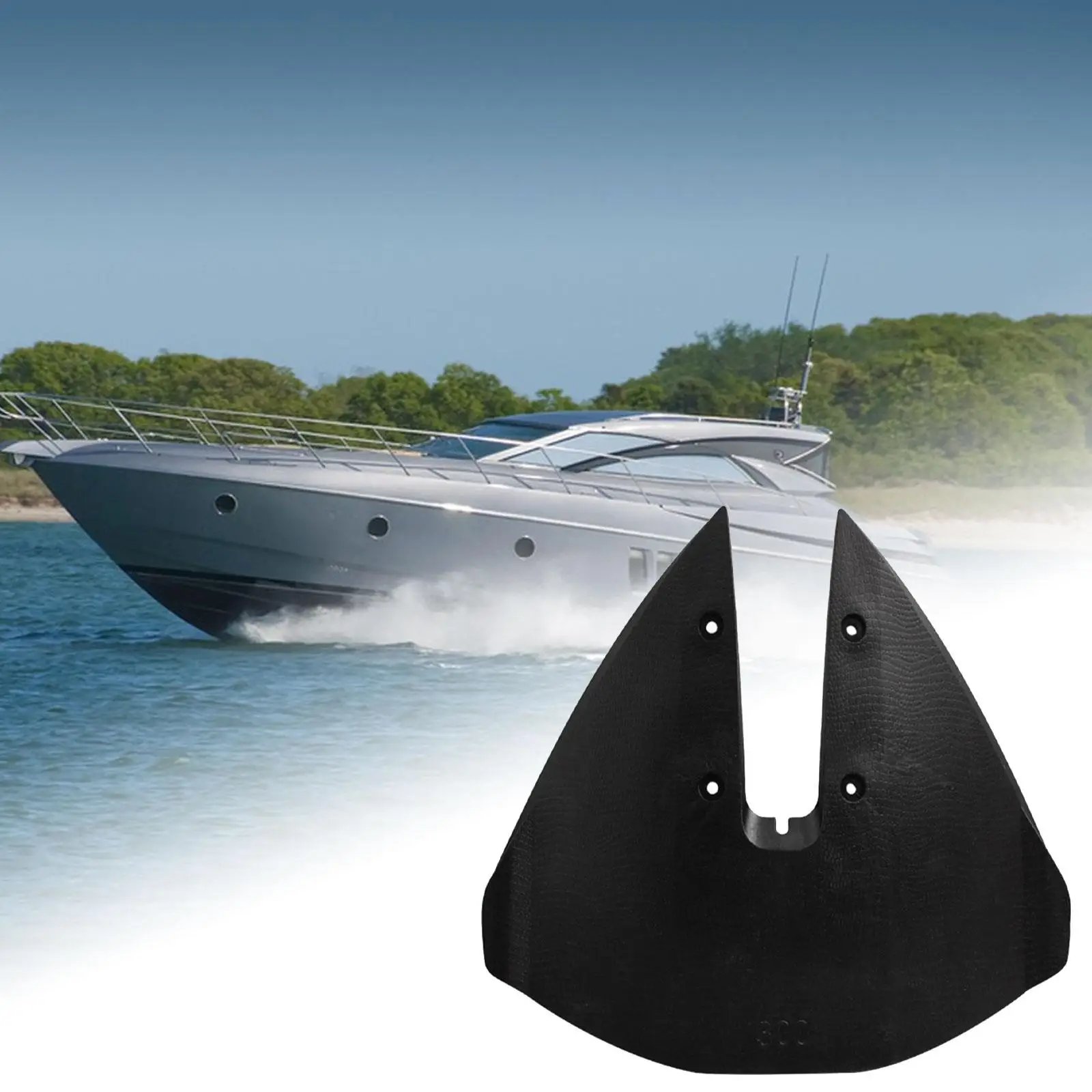 Hydrofoil Stabilizer for 15-300 HP Outboards Reduces Drag Outboard Hydrofoil