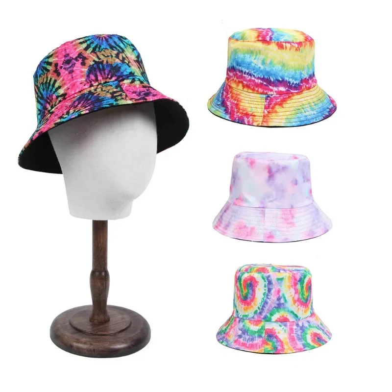 Reversible 3D Printed Pattern Bucket Hat Hip Hop Fisherman Hat Flat Outdoor Sun Protection Cap for Summer Fashion Somebreros Free Shipping