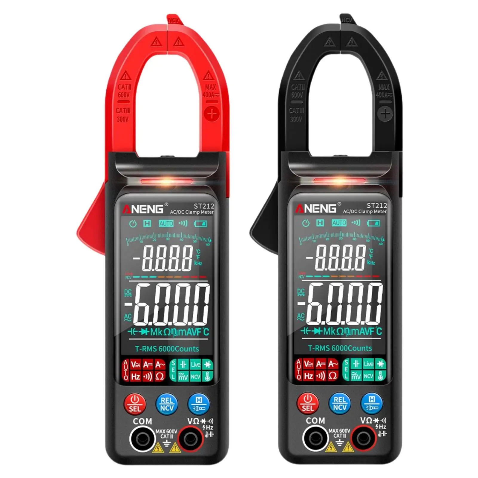 Digital Clamp Meter DC/ Current 6000 Counts Multimeter Voltage Tester Capitance Resistance s Test