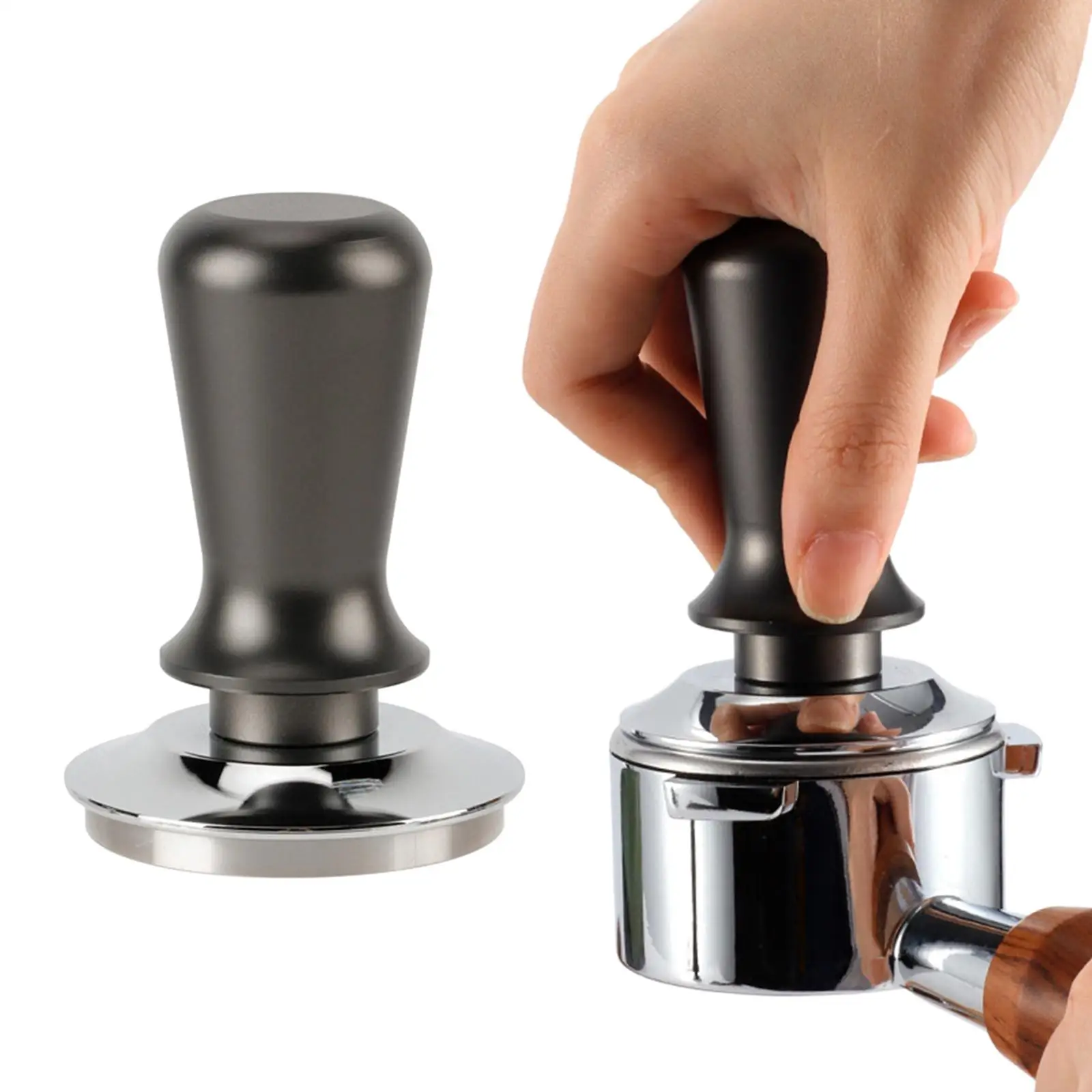 Coffee Tamper with Spring Durable Safe for Espresso Machine Accessory Shop