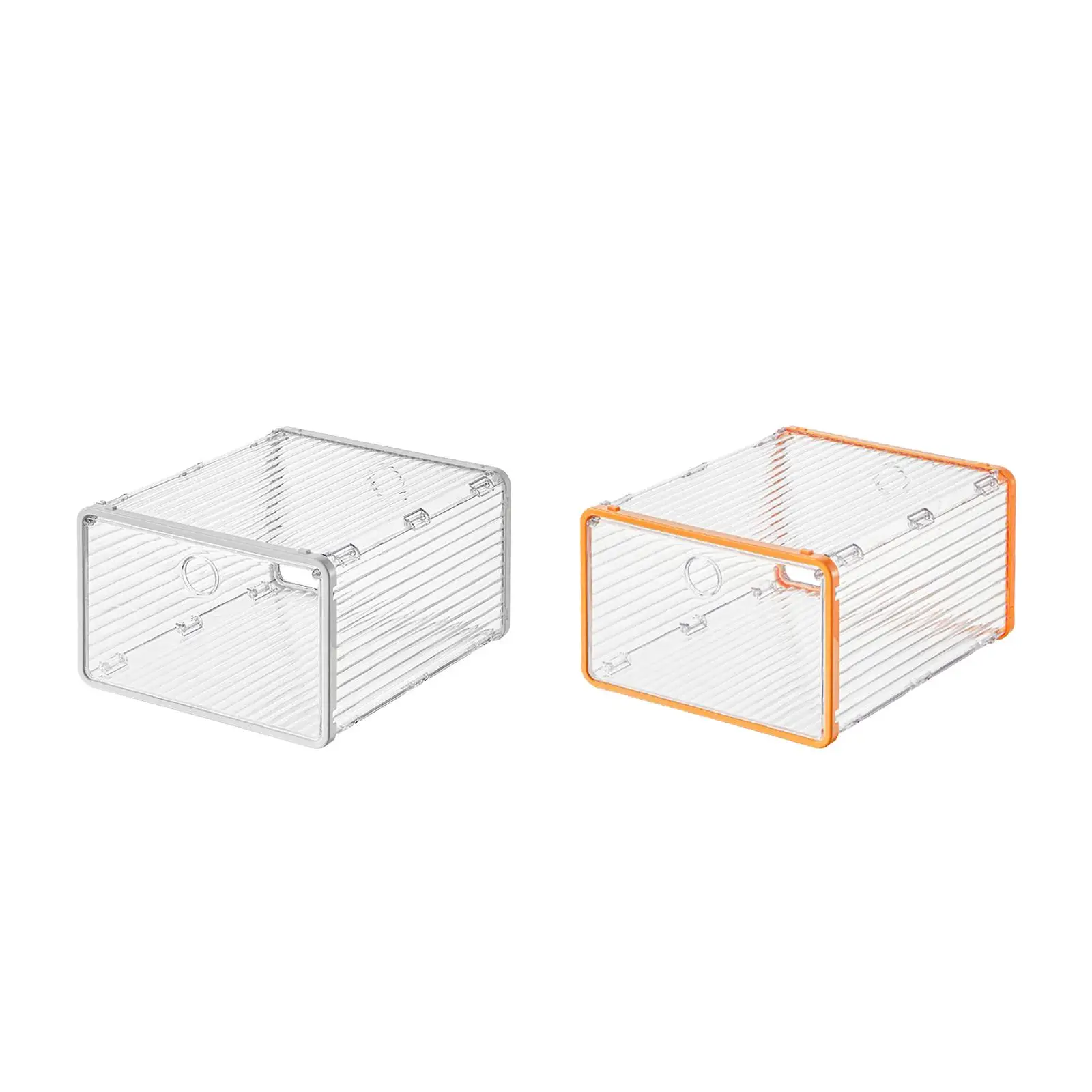 Large Shoe Storage Box Shoe Organizer Toys Bins Side Opening with Lid Display Case for Closet Dorm Apartment Bathroom Camper