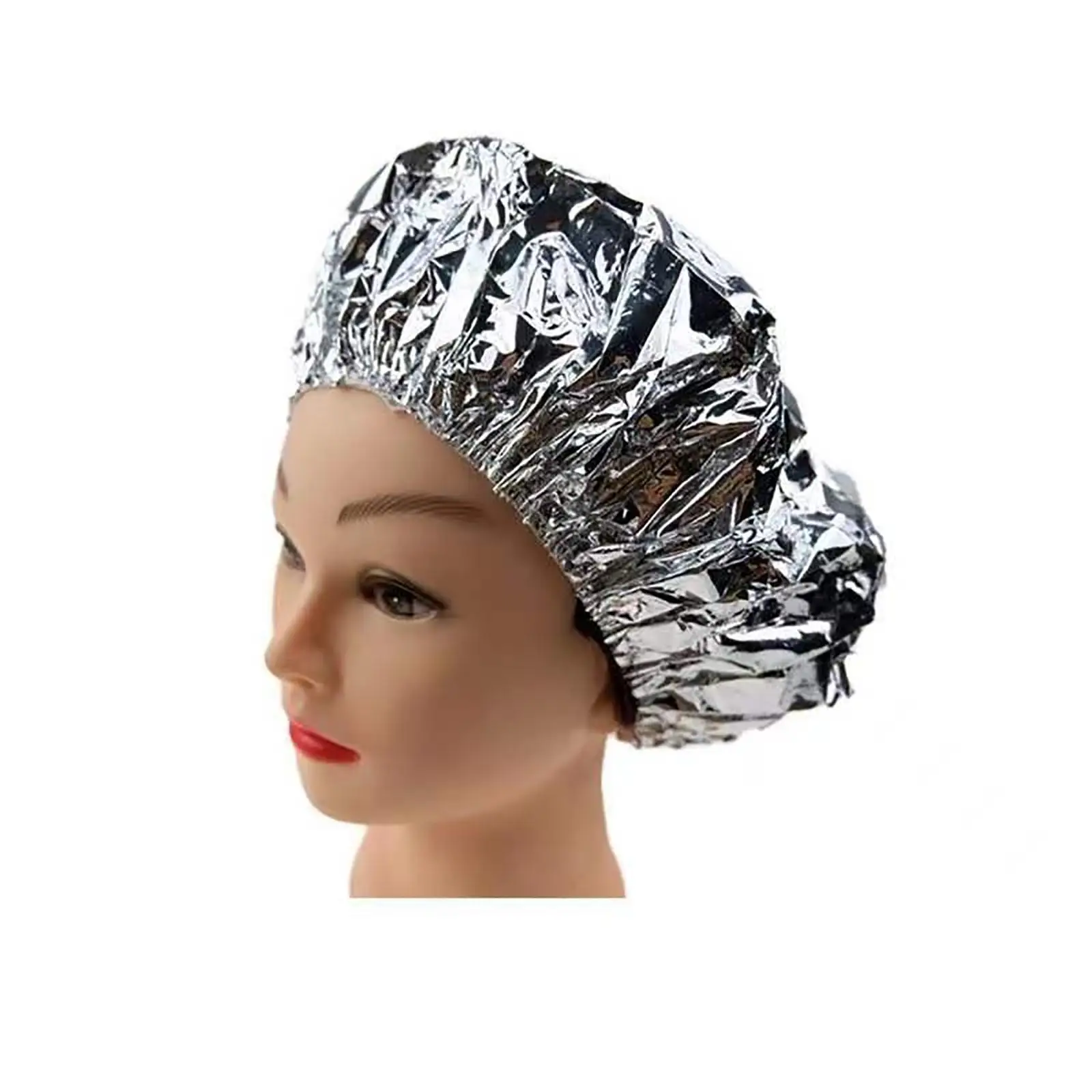 10Pcs Heat Insulation Tin Foil Hat Disposable Shower Caps for Bathing Bathroom Girls