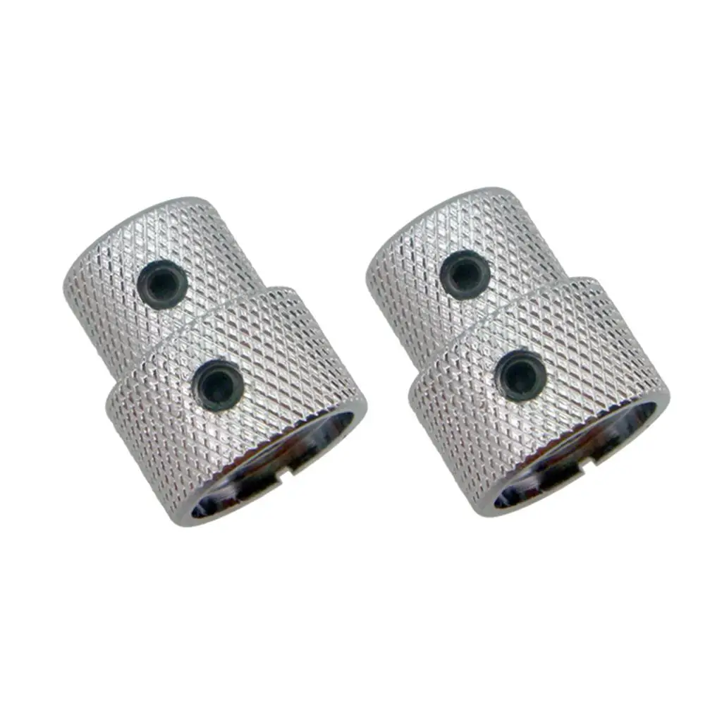 2 Pieces Electric Guitar/Bass Replacement  Control Knobs Silver