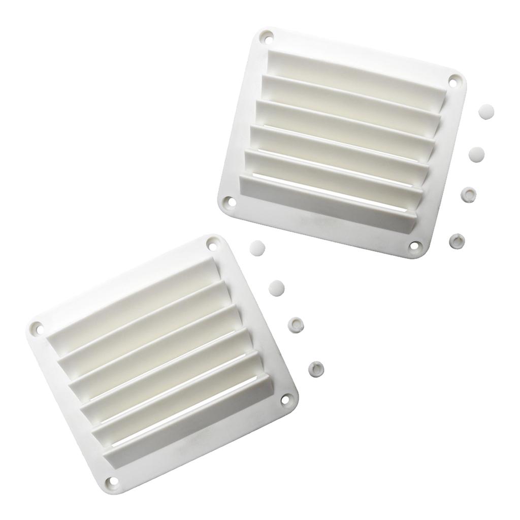 2x Louvered Vents Round Plastic ABS  -1/2 x 4-7/8inch Sail Boat