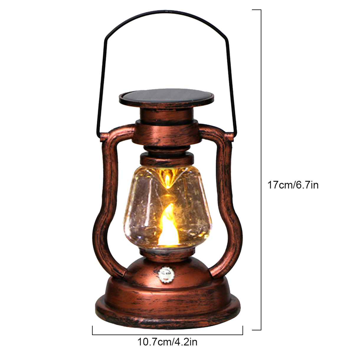 Description Picture 6 of itemLED Solar Light Portable Retro Solar Candle Light Flickering Flameless Retro Outdoor Hanging Lantern Hanging Lights Garden Decor