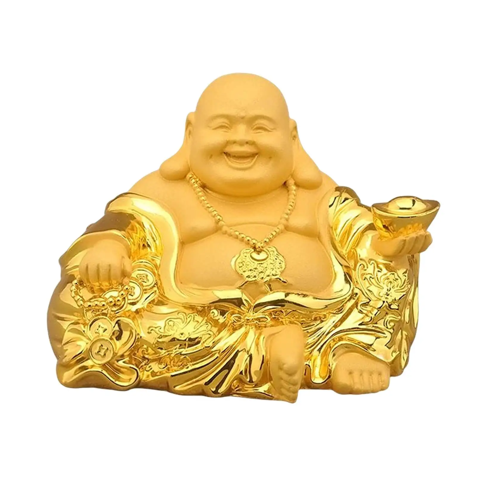 Maitreya Buddha Statues Sculpture Luck Decoration Traditional Figurine for Desktop Office Car Dashboard Home Housewarming Gifts