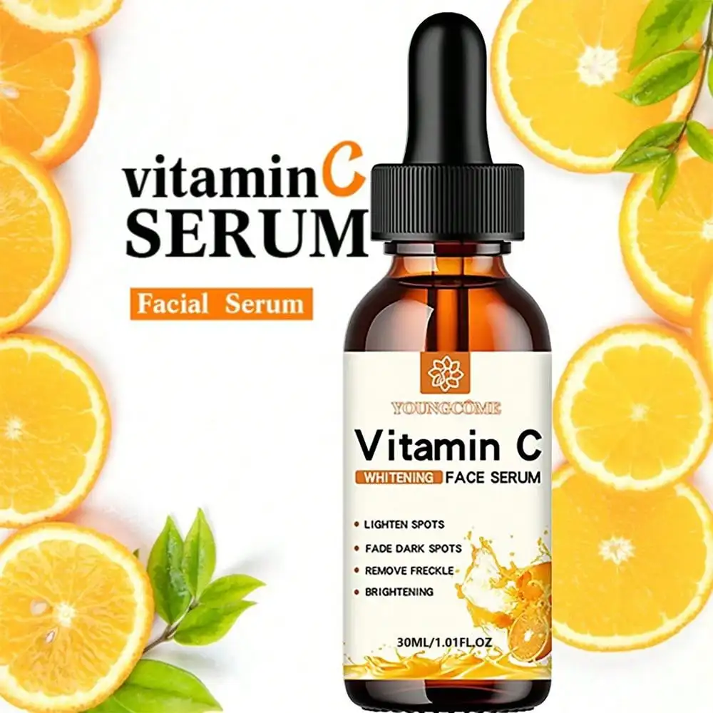 Best of Vitamin C Facial Essence Contains Hyaluronic Acid Dark Spot Remover Moisturizing Repair Anti-aging Essence Facial Skin Care 30ml Reviews & Tips