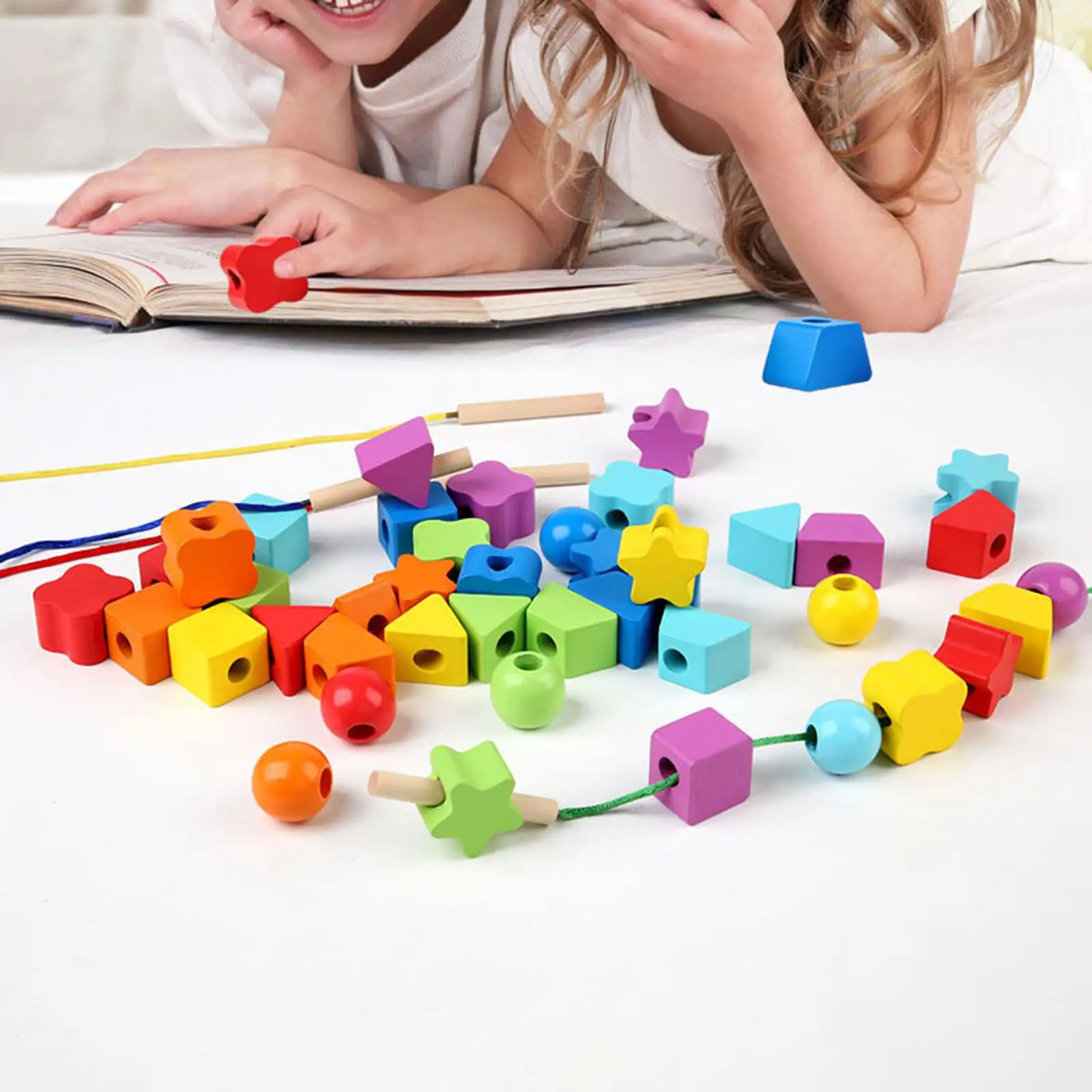 Lacing Montessori Toys Activities rainbow Game String Multi Color