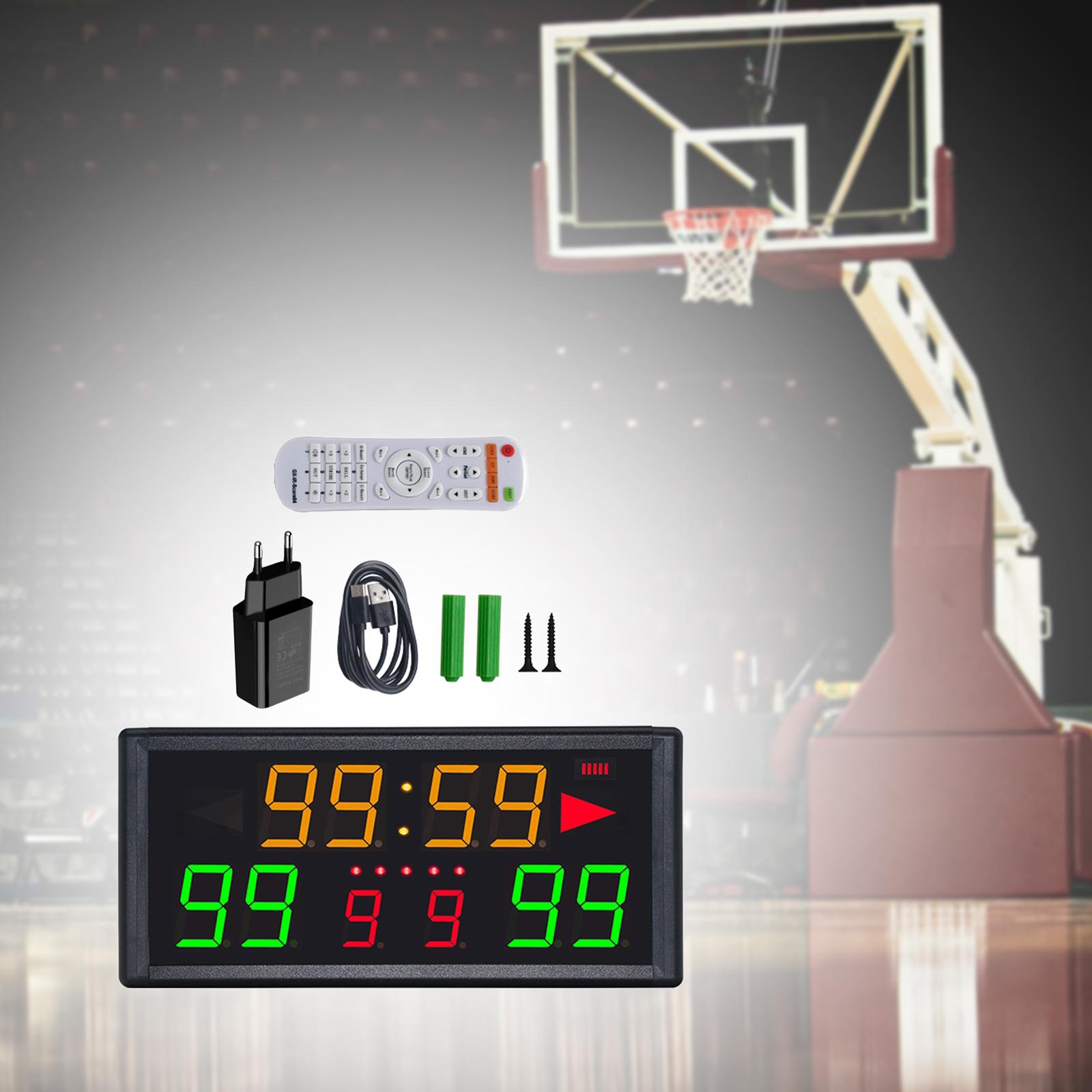 Digital Scoreboard LED Display Score Clock for Badminton Football Volleyball