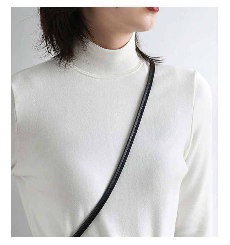 CHIC VEN Women Sweatshirt Turtleneck Pullovers Casual Solid Dralon Warm Bottom Blouse Office Lady Tops Autumn Winter 2023